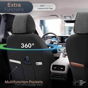 Auto Sitzbezug Set Universal Vorne und Hinten Komfortabel Komplett Set